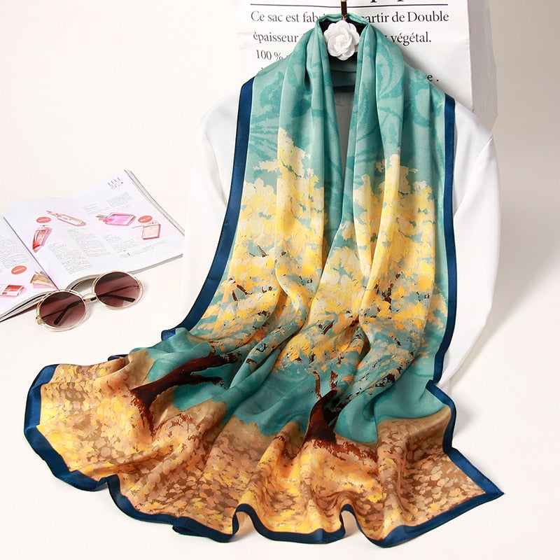 Pure Silk Luxury Scarf - Cover Peace