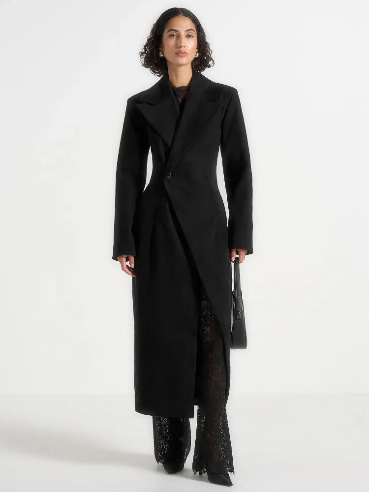 Elegant Belted Long Coat