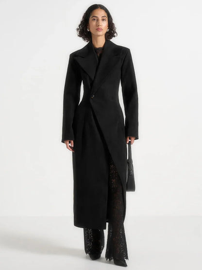 Elegant Belted Long Coat