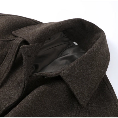 Grey Belted Wool Coat