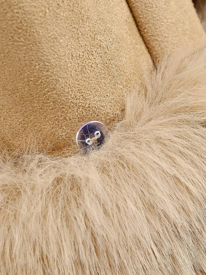 Faux Fur Collar Coat