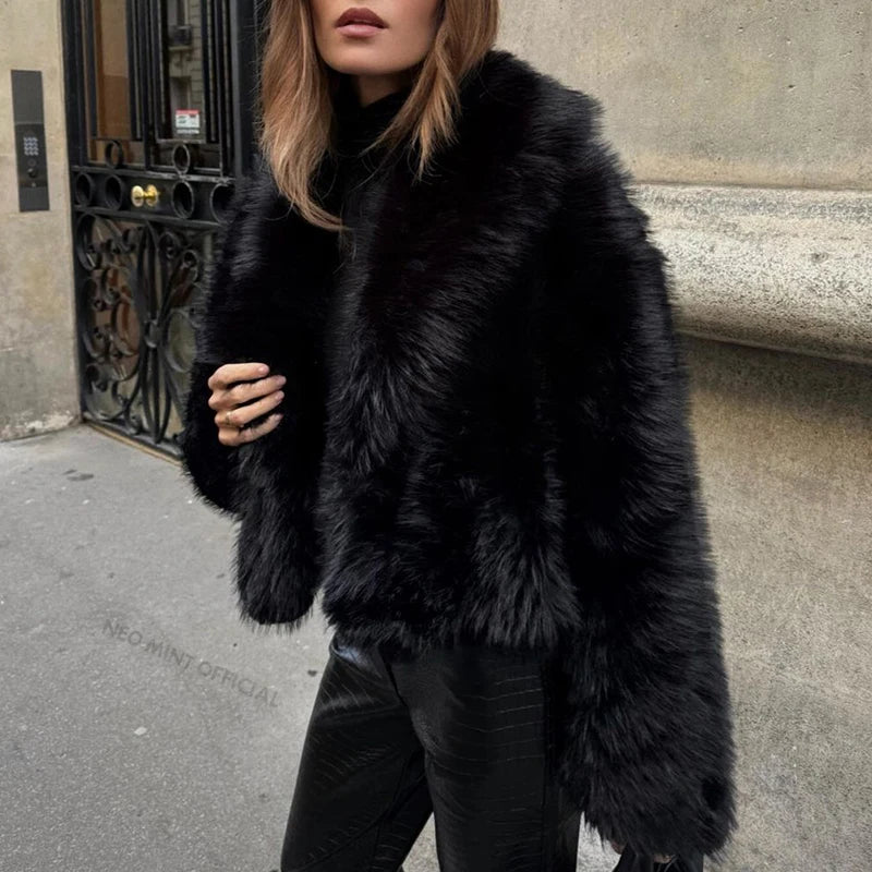 Faux Fox Fur Jacket