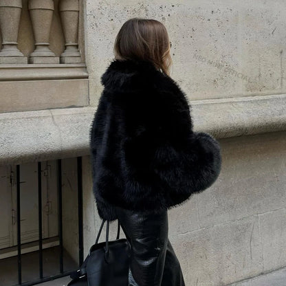 Faux Fox Fur Jacket