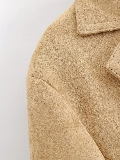 Faux Fur Collar Coat