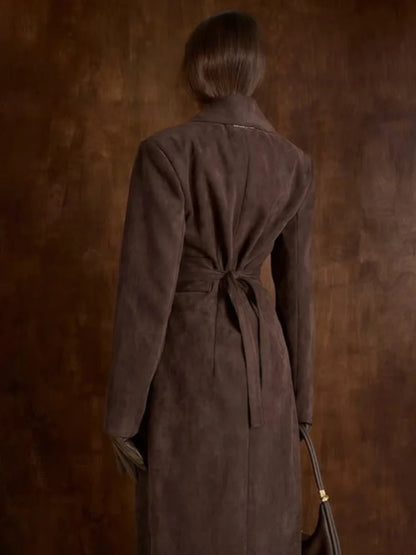 Elegant Belted Long Coat