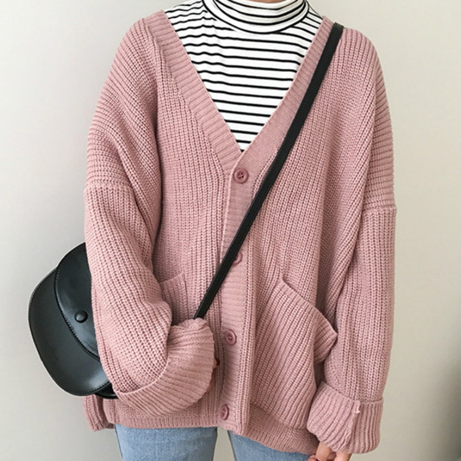 Casual Oversized Cardigan - Cover Peace