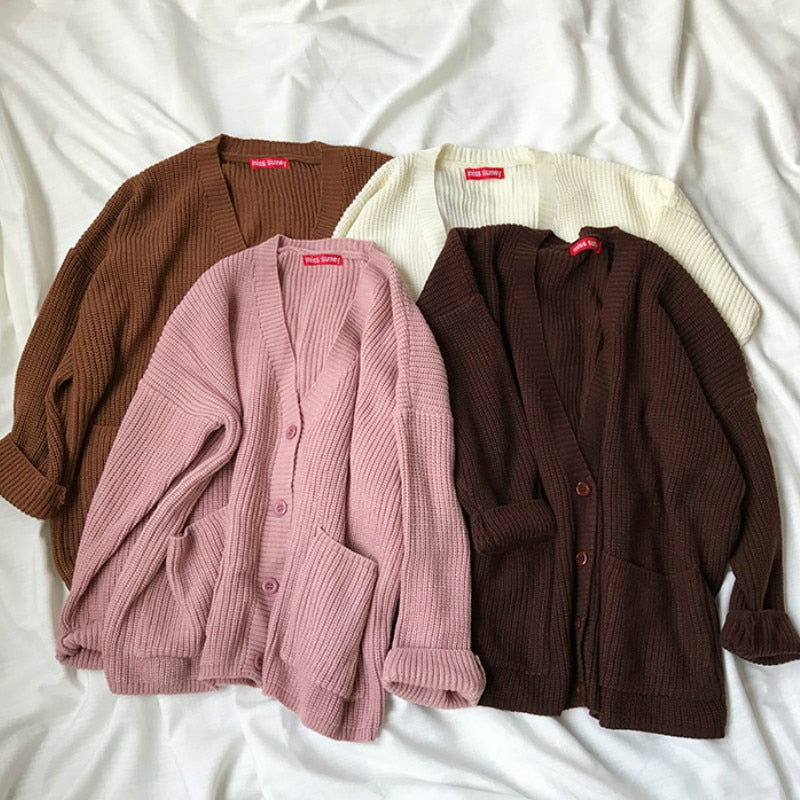 Casual Oversized Cardigan - Cover Peace