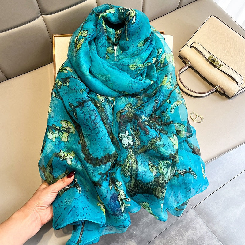 Fashion Silk Scarve - Cover Peace