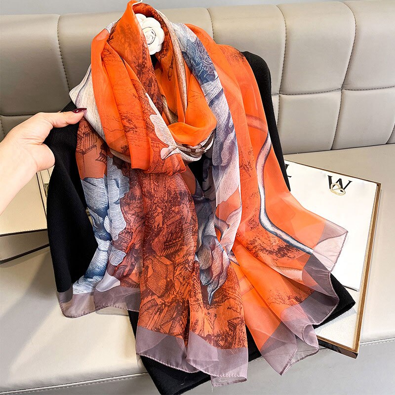 Fashion Silk Scarve - Cover Peace