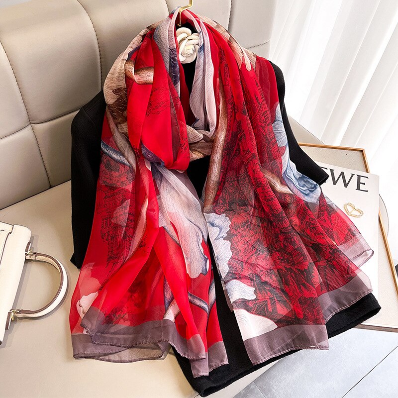 Fashion Silk Scarve - Cover Peace