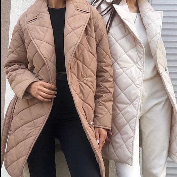 Elegant Quilted Coat - Cover Peace