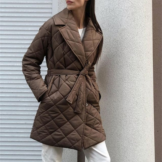 Elegant Quilted Coat - Cover Peace