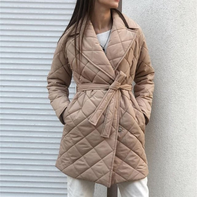 Elegant Quilted Coat - Cover Peace