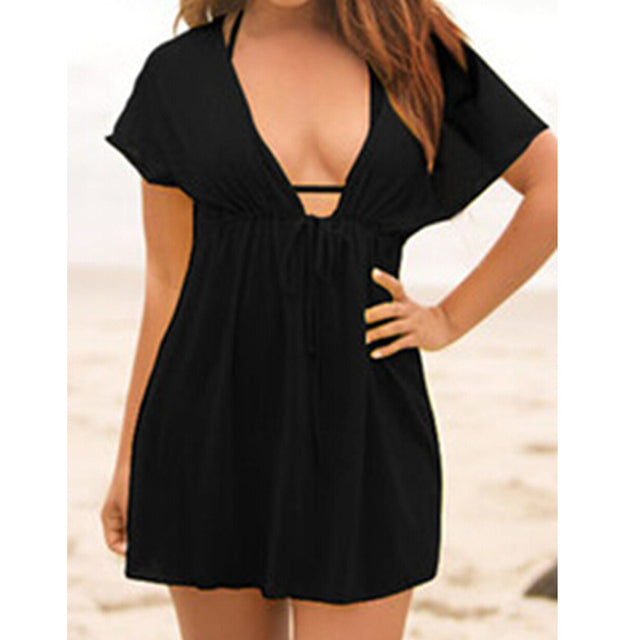 V-neck Chiffon Cover Up - Cover Peace